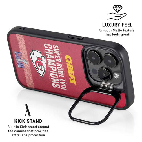 NFL Chiefs Super Bowl LVIII Champions iPhone 15 Pro Kickstand Case